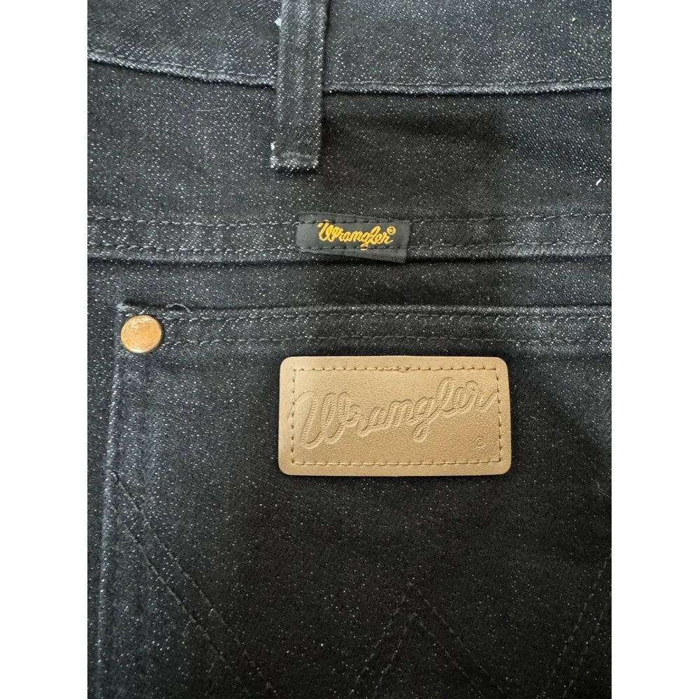 VINTAGE Wrangler Jeans Mens 36X34 Black Cowboy Cut 938BLK Made in USA